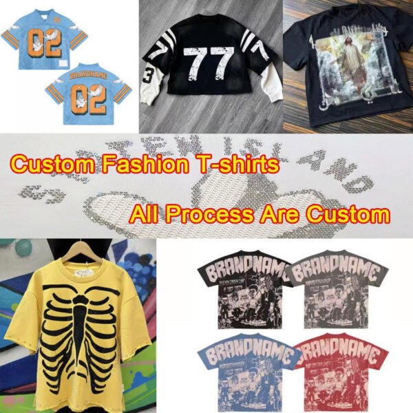 Custom Vintage Hip Hop Graphic Oversized Blank Print T-Shirt