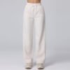 High Waist Seam Detail Blank Wide Leg Fleece Sweatpants High Waist Seam Detail Blank Wide Leg Fleece Sweatpants