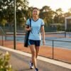 Geometric Print V Neck Quick Dry Women Sport Jersey Short Set