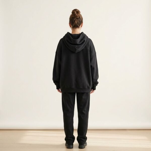 Solid Black Oversized Blank Pullover Hoodie Solid Black Oversized Blank Pullover Hoodie
