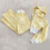 Pale Yellow Camo Cropped Zip Hoodie Wide Leg Sweatpants 2 Piece Tracksuit Pale Yellow Camo Cropped Zip Hoodie Wide Leg Sweatpants 2 Piece Tracksuit