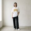 White Vintage District Introvert Letter Oversized Cotton Tee