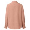 Dusty Pink Textured Linen Blend Long Sleeve Collared Shirt